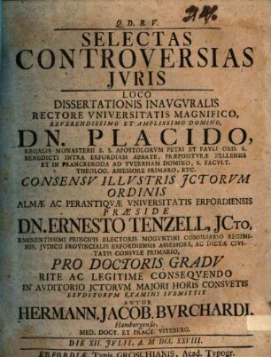 ... selectas controversias iuris ...