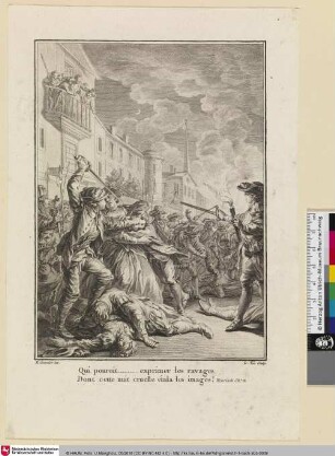[Illustration zu Texten von Voltaire - Eine Szene aus "La Henriade"]