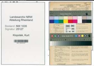 Entnazifizierung Kurt Klopotek , geb. 30.09.1922 (Bergmann)