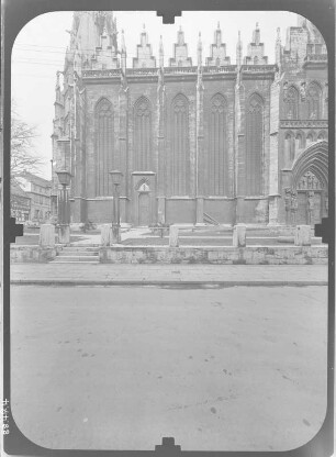 Mühlhausen. Marienkirche (Thomas-Müntzer-Gedenkstätte, Baubeginn 14. Jh.). Teilansicht von Süden