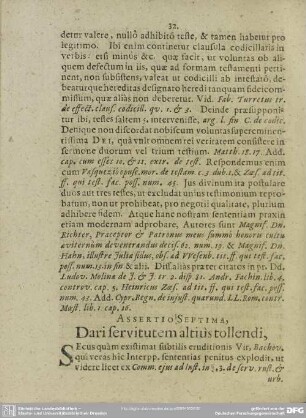 Assertio Septima, Dari servitutem altius tollendi