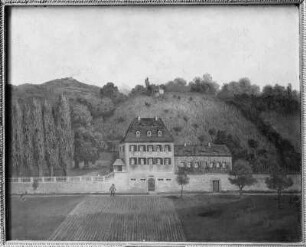 Körnerscher Weinberg mit Wohnhaus, Ansicht, Gemälde, 1885. Ehemals Dresden, Körnermuseum