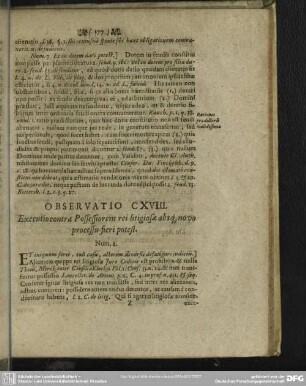 Observatio CXVIII. Executio contra Possessiorem rei litigiosae absq[ue] novo processu fieri potest