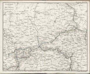 Eisenbahn-Atlas von Deutschland, Belgien, Elsass und dem nördlichsten Theile von Italien : in 15 Specialkarten auf 12 Blättern, nebst einer Uebersichtskarte, 12. Eisenbahnen zwischen Köln, Hannover, Bremen und Cassel