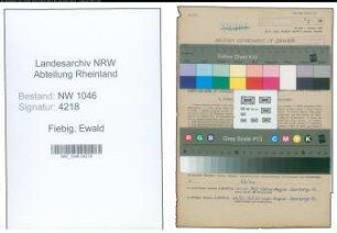 Entnazifizierung Ewald Fiebig , geb. 25.02.1892 (Tischler)
