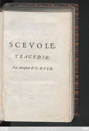 Scevole : Tragedie