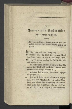 Namen- und Sachregister über diese Schrift