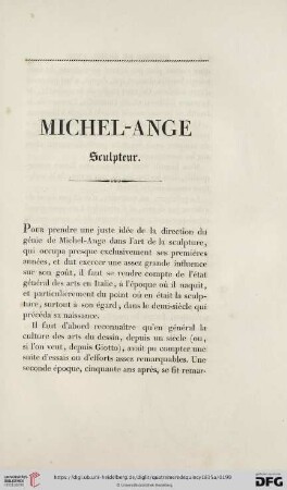 Michel- Ange Sculpteur