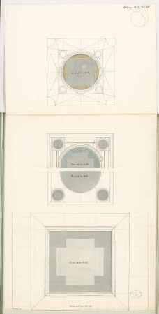Gefallenendenkmal, Jauer Monatskonkurrenz März 1877: Grundrisse auf 4 Ebenen 1:10