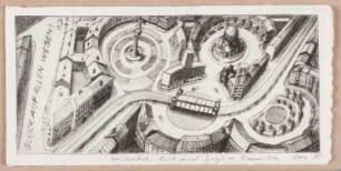 Radierung des Künstlers Erhard Groß, Titel: Glück auf allen Wegen!, 1985