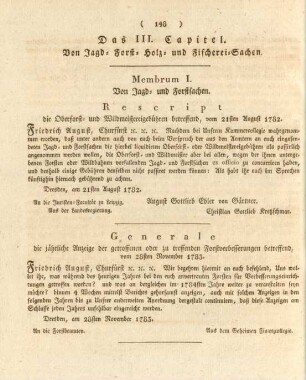 Das III. Capitel. Von Jagd- Forst- Holz- und Fischerei-Sachen.