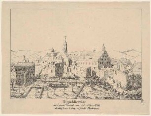 Dippoldiswalde nach dem Brande am 14. März 1826, Spendenblatt