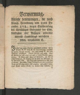 Verwarnung, ...