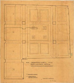 Fischer, Theodor; Worms; Cornelianum - Kleiner Saal 109 (Deckenabwicklung)