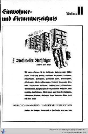 Abteilung II. Einwohner- und Firmenverzeichnis.