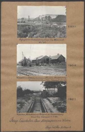 Werkstätten und Lokomotivschuppen im Kleinbahn-Betriebsbahnhof, Umladebahnhof Grand Verly-Vadencourt