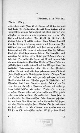 206 Wandsbeck, d. 16. Mai 1812
