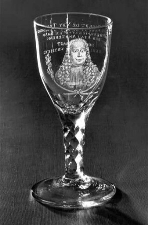 Kelchglas mit Porträt des Egbert de Vry Temminck