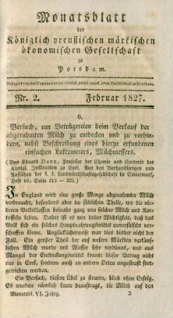 Nr. 2. Februar 1827.