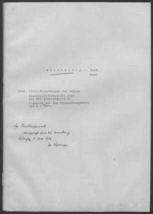 Altensteigdorf: Pfarrbericht 1935
