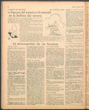 La frescura del aspecto es lo esencial en la belleza del verano : Código de belleza