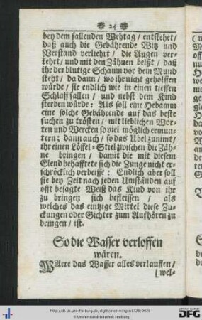 So die Wasser verloffen wären.