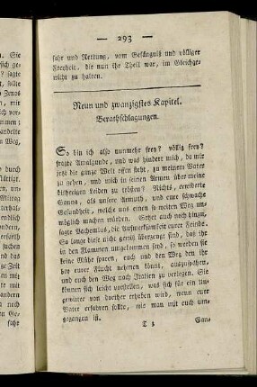 Neun und zwanzigstes Kapitel. - Drei und dreißigstes Kapitel.