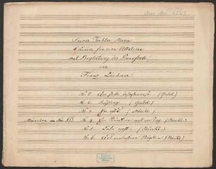 6 Lieder, A, pf, op.134, WagL op.134 - BSB Mus.ms. 6023 : 6 Lieder für eine Altstimme mit Begleitung des Pianoforte