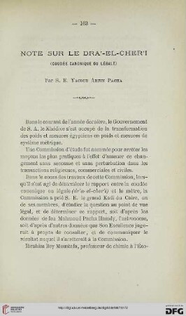 2.Ser. 8.1887: Note sur le Dra'-el-Cher'I