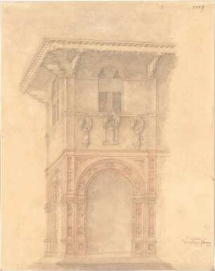 Bürklein, Eduard; Florenz (Italien); Domplatz - Loggia del Bigallo (Perspektive)