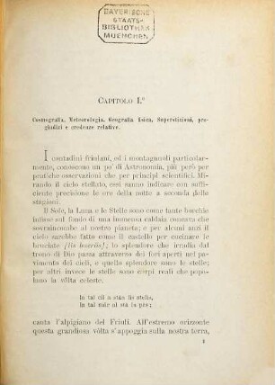 La Vita in Friuli : Usi, costumi, credenze, pregiudizî e superstizioni popolari