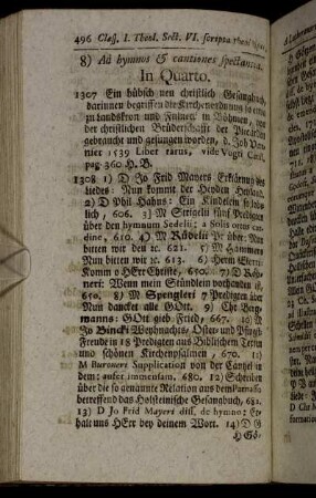 8) Ad hymnos & cantiones Spectantia.