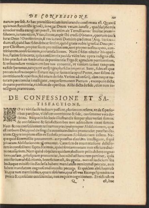 De Confessione Et Satisfactione.