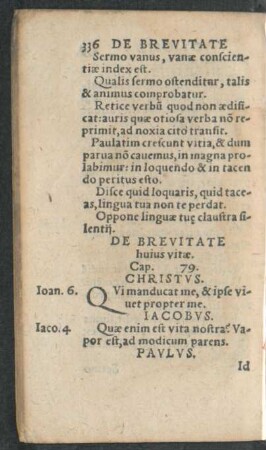 De Brevitate huius vitae. Cap. 79.