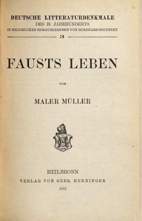 Fausts Leben