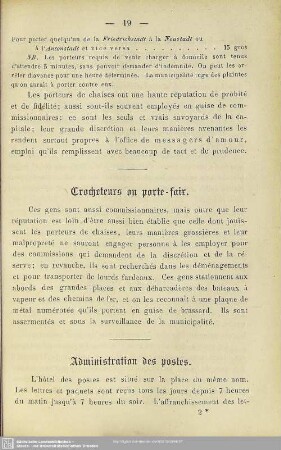 Crocheteurs ou Porte-faix