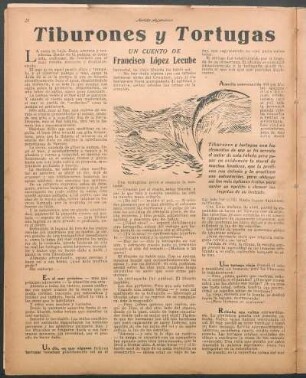 Tiburones y tortugas : Un cuento de Francisco López Lecube