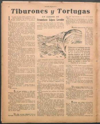 Tiburones y tortugas : Un cuento de Francisco López Lecube