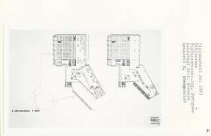 Bibliothek (Diplomarbeit bei Bernhard Hermkes): Grundrisse 3. Obergeschoss 1:200