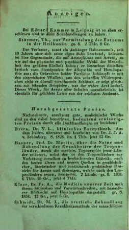 C. W. Hufeland's Journal der practischen Heilkunde. 84, 84 = Bd. 1. 1837