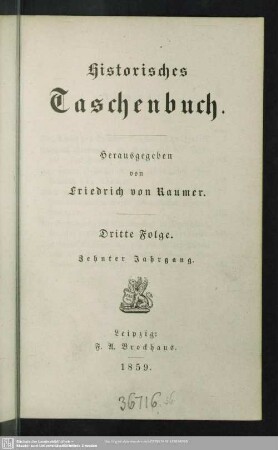 3.F.10.1859: Historisches Taschenbuch