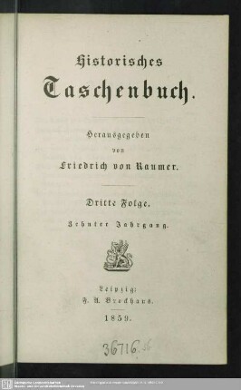 3.F.10.1859: Historisches Taschenbuch