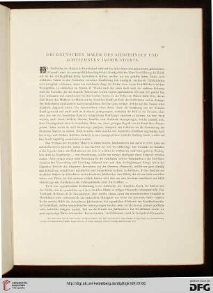 Die deutschen Maler des siebzehnten und achtzehnten Jahrhunderts