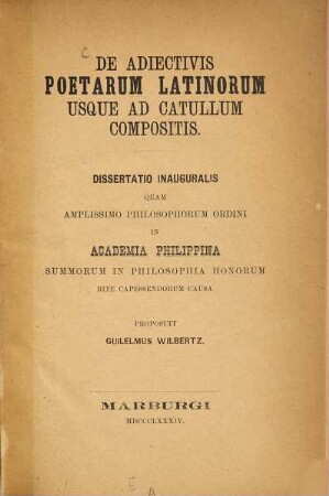 De adiectivis poetarum latinorum usque ad Catullum compositis