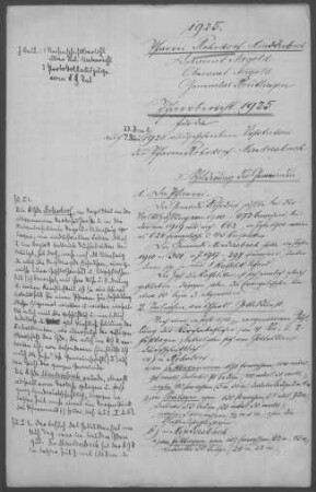 Rohrdorf-Mindersbach: Pfarrbericht 1925
