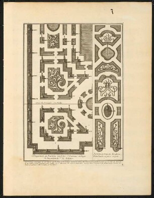 Tuilerien, Paris: Teilgartenplan
