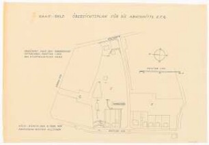 Öffentliche Grünanlage an der Stadthalle und Karl-August-Jung-Platz, Haan: Übersichtsplan für die Abschnitte E, F, G 1:500