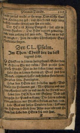 Der CL. Psalm.