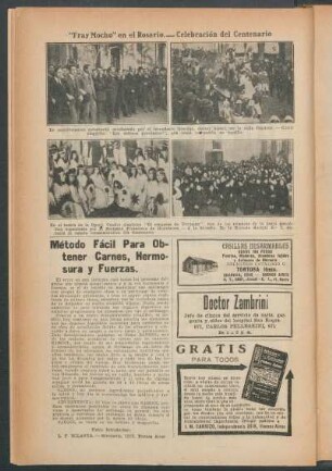 "Fray Mocho" en el Rosario.- Celebración del Centenario