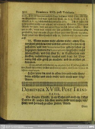 Dominica XVIII. post Trinitatis
